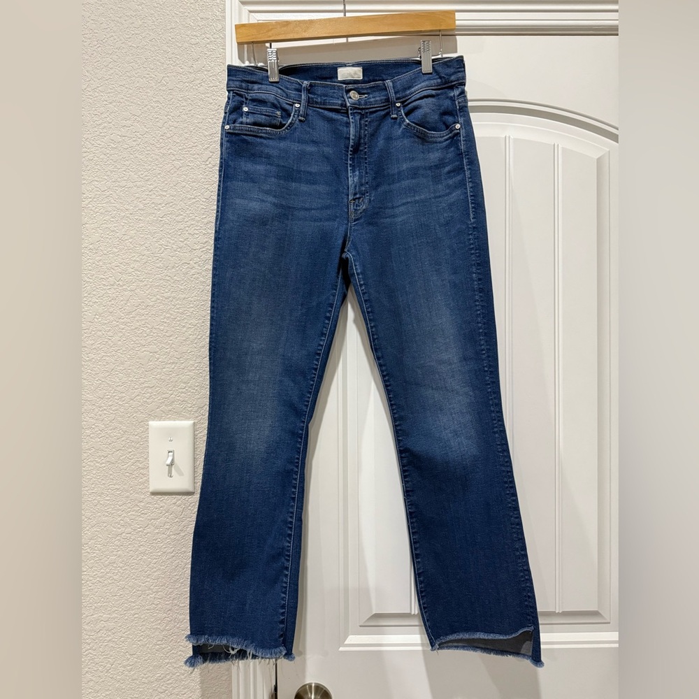 MOTHER Denim Insider Crop Step Fray in Turn of the Tide size 31